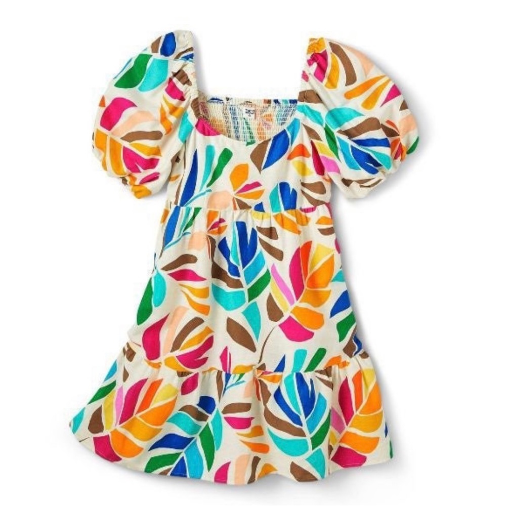 Last🤩Tabitha brown botanical print puff sleeve mini dress